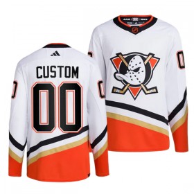 Anaheim Ducks Custom Adidas 2022-23 Reverse Retro 2.0 Weiss Trikot Authentic - Herren